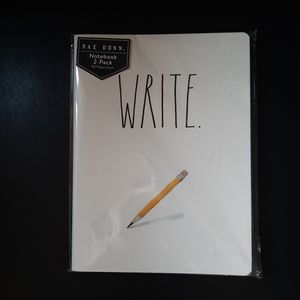 Rae Dunn White Notebook 2-Pack